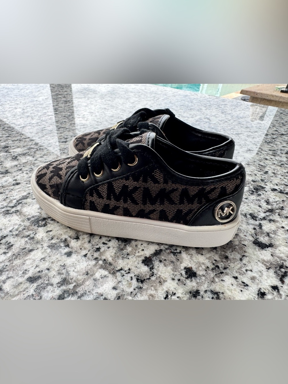 Michael Kors MK Logo Black & Brown Low Top Sneakers